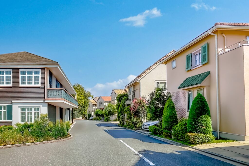 戸建ての住宅街