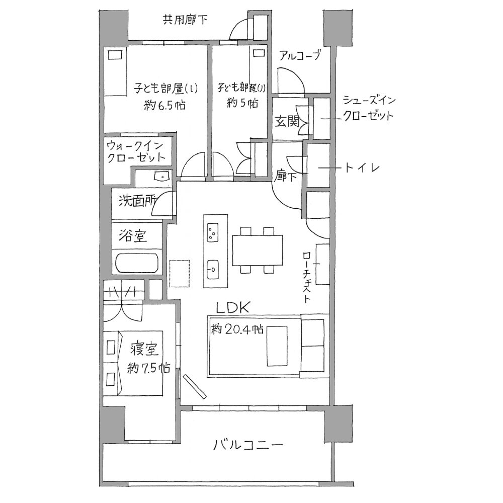 2-3. 中高生の子供がいる家庭の間取り
