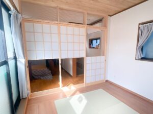 大阪府豊中市のリフォーム会社『ゆきプロ』施工事例：雪見障子で実現！快適性とプライバシーを両立したLDKリフォーム
