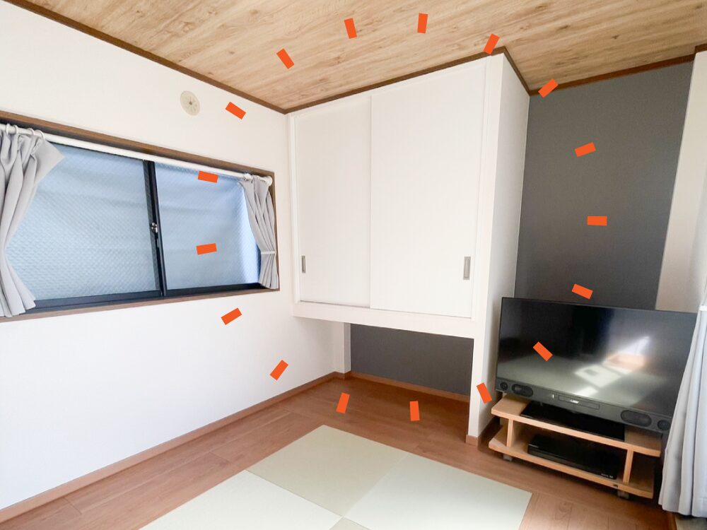 オシャレにするだけじゃない！暮らしを便利で快適にするご提案：オシャレにスッキリ！圧迫感のない造作収納。大阪府豊中市のリフォーム会社『ゆきプロ』